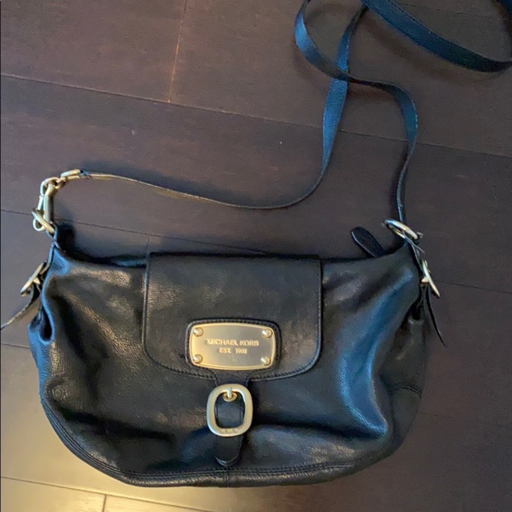 Michael Kors Black Leather Crossbody